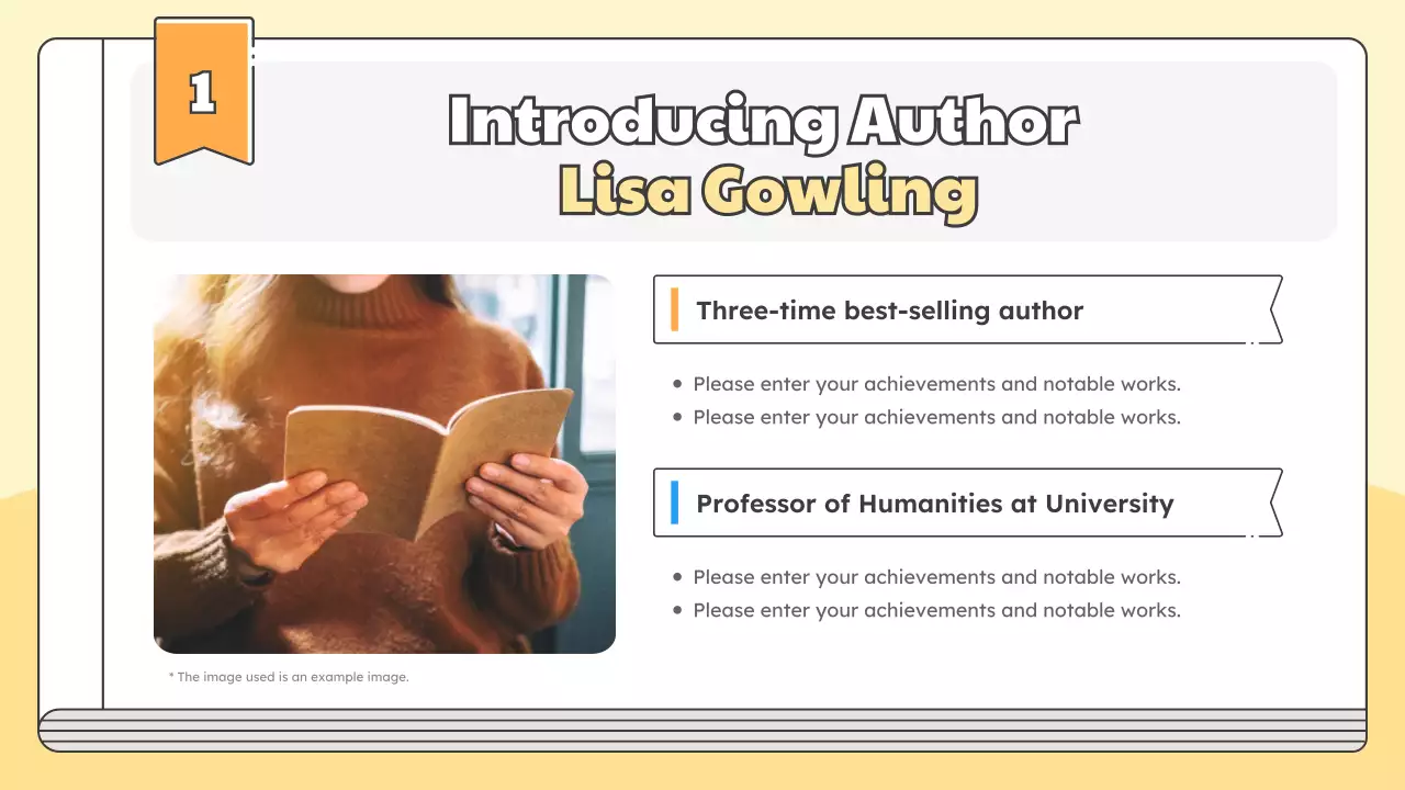 Yellow Simple Book Announcement Presentation