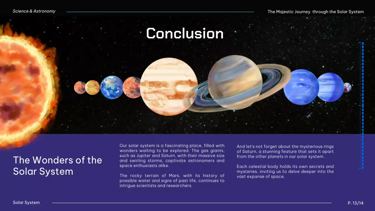 Bài thuyết trình hướng dẫn Hệ mặt trời hiện đại màu đen