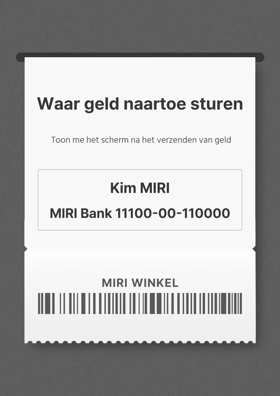 Een eenvoudig zwart-wit bericht voor automatische incasso