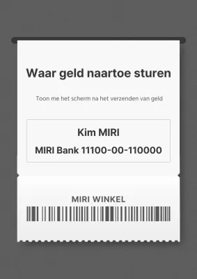 Een eenvoudig zwart-wit bericht voor automatische incasso
