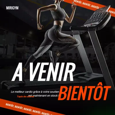 Annonce de l'arrivée d'un équipement de gymnastique tendance en noir