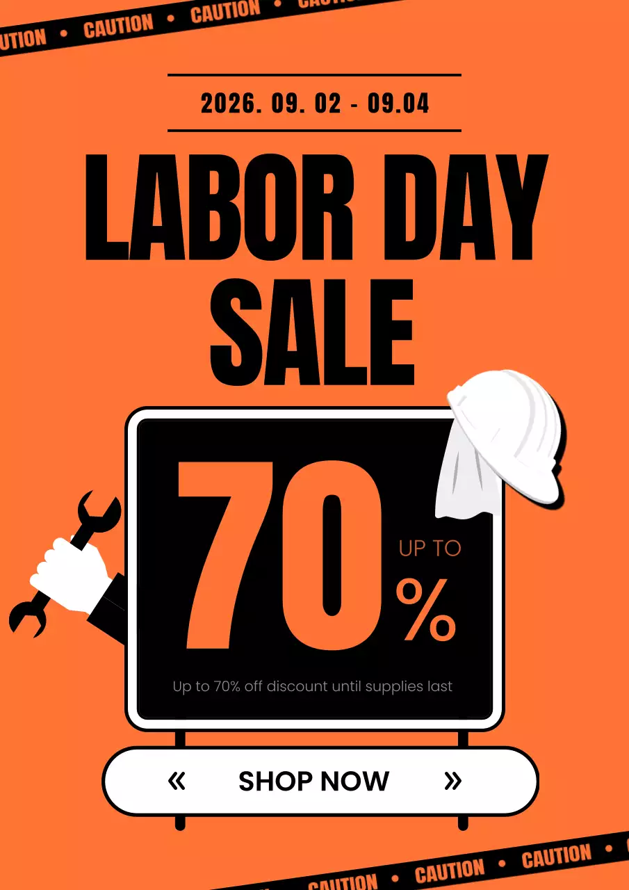 Orange Bold Sale Promotion Poster