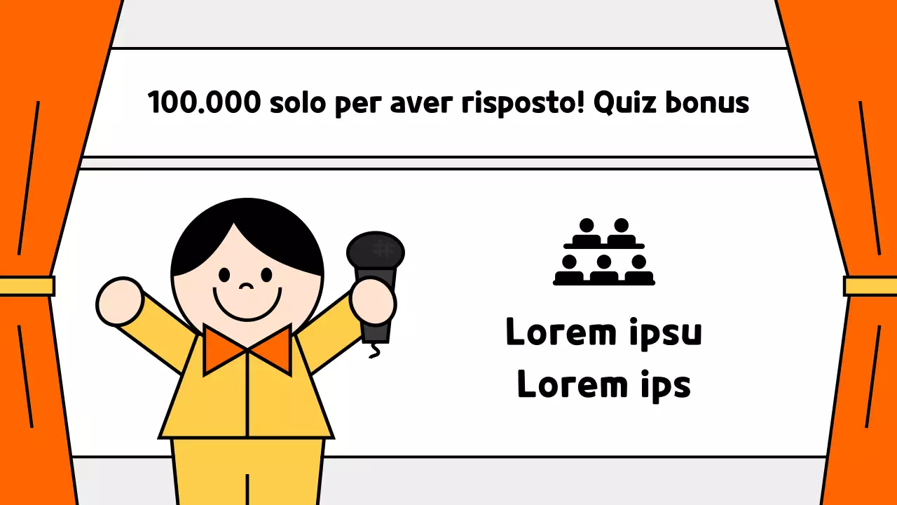 Promuovere un simpatico quiz arancione