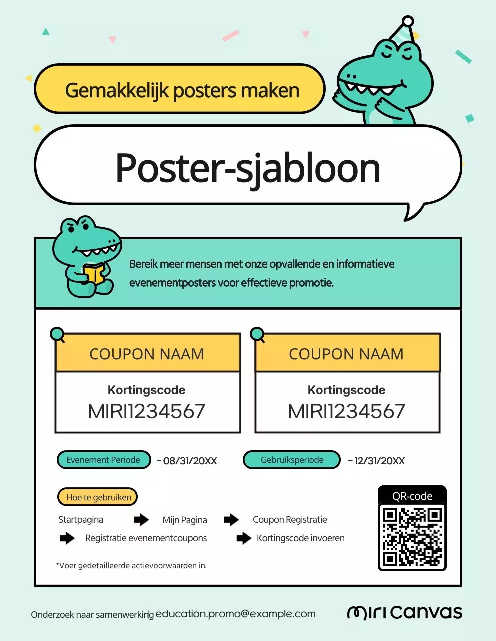 Promoot een uitverkoop van munt en geel