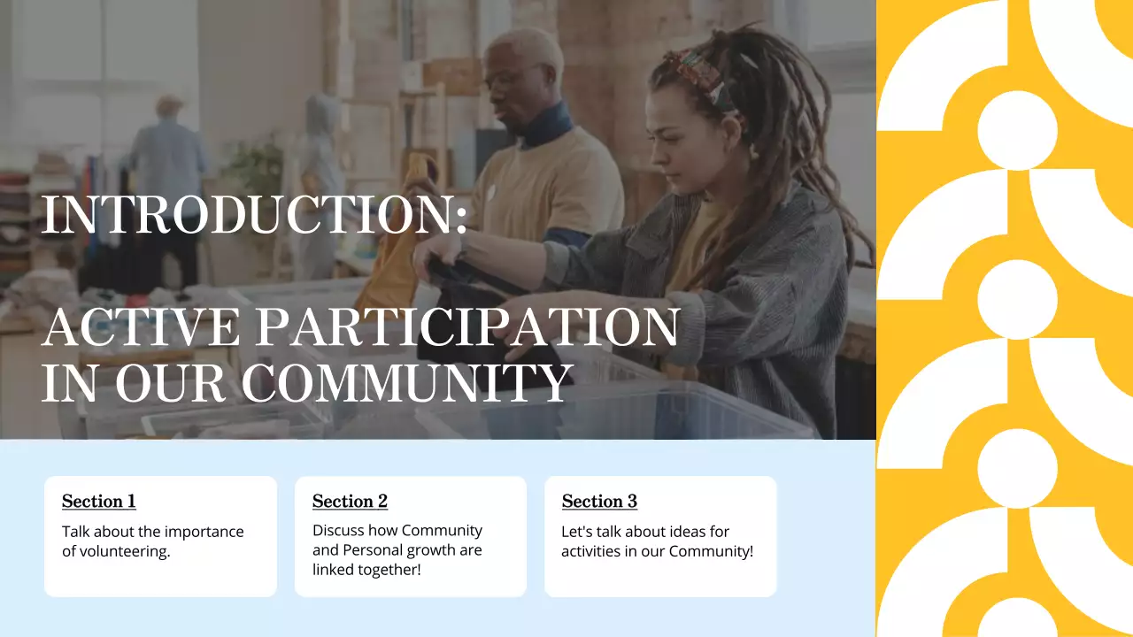 Yellow Modern Community Guide Presentation
