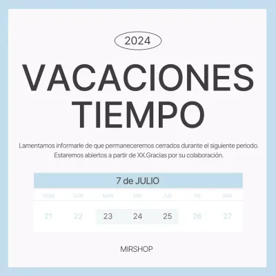 Ofertas de vacaciones sencillas en azul claro