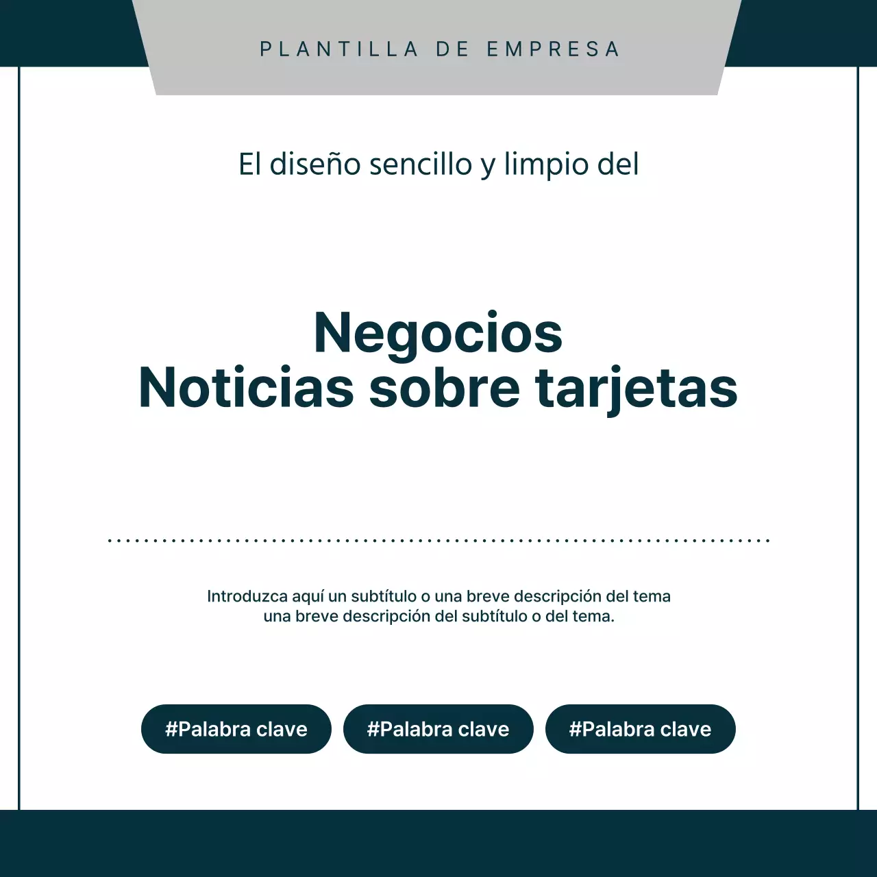 Una carta de presentación sencilla en azul marino y gris