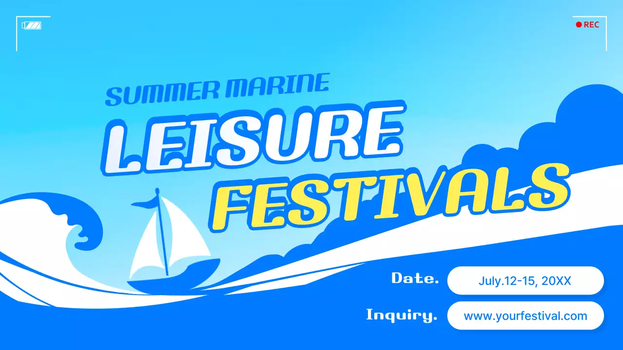 Blue Modern Summer Festival Announcement Presentation