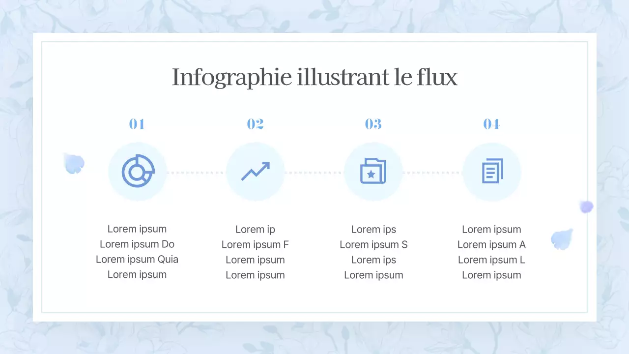 Une proposition florale estivale classique en bleu clair