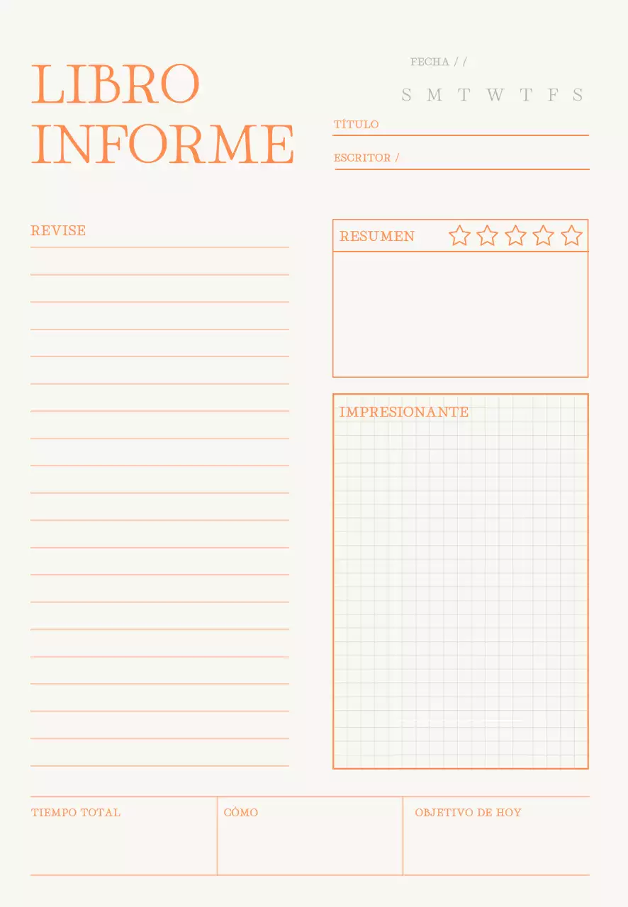 Bloc de notas naranja y beige