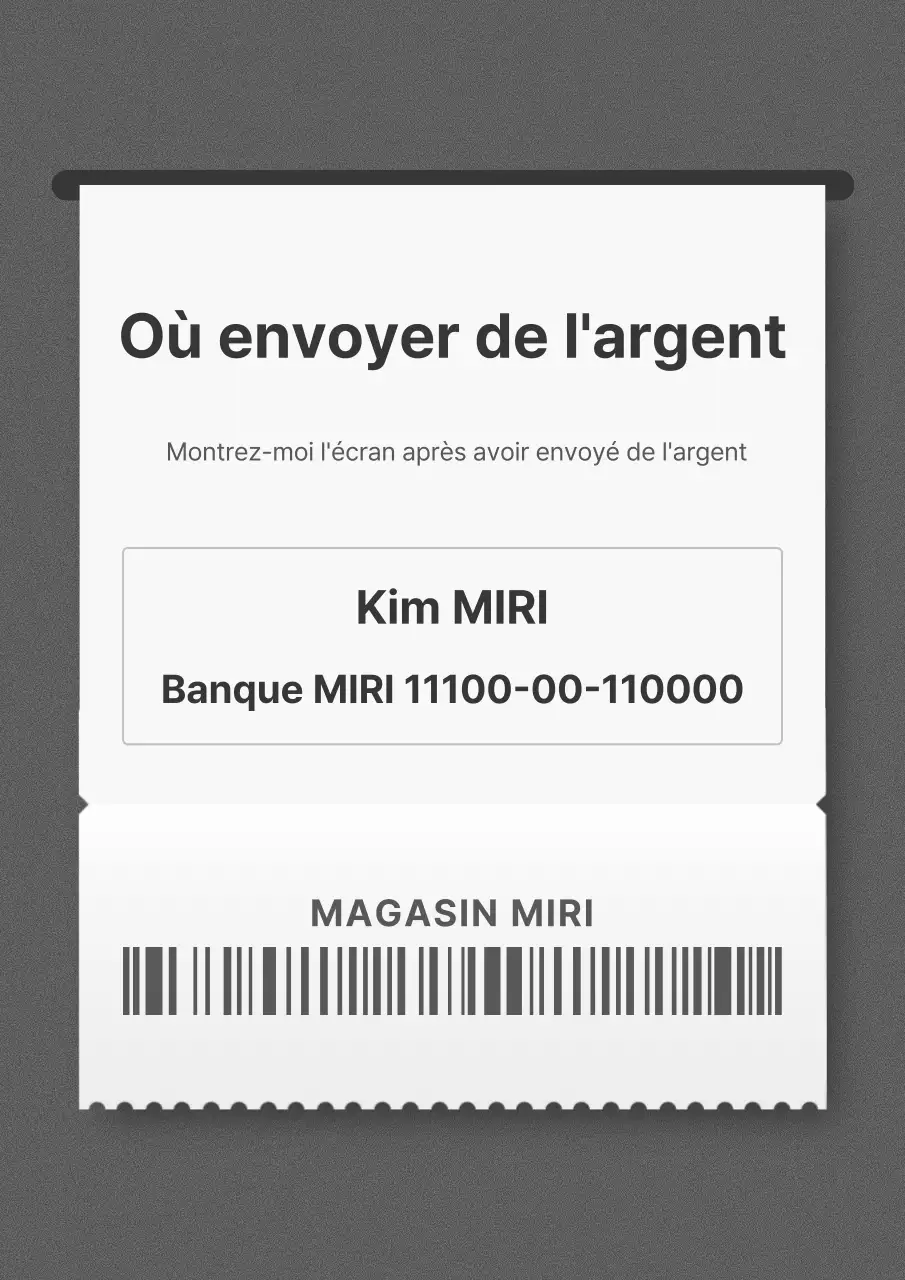 Un simple avis de domiciliation en noir et blanc