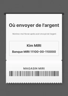 Un simple avis de domiciliation en noir et blanc