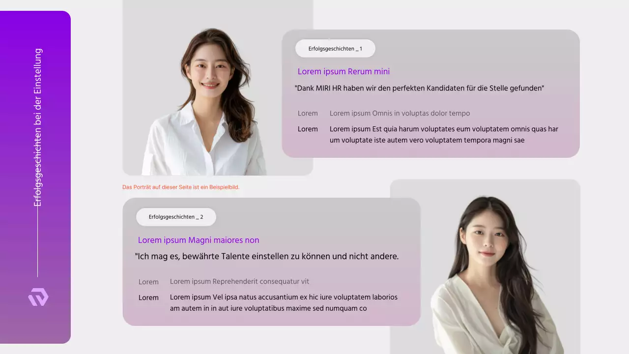 Modernes HR Headhunting-Angebot in Lila und Weiß