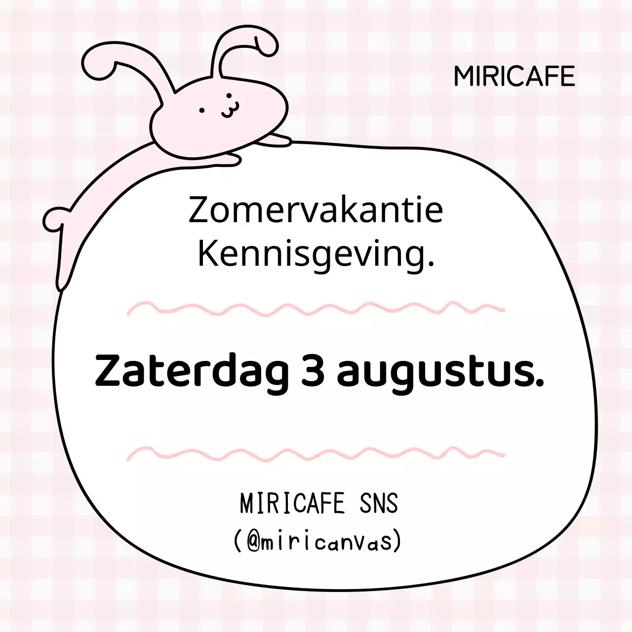 Schattige roze sluitingsaankondigingen