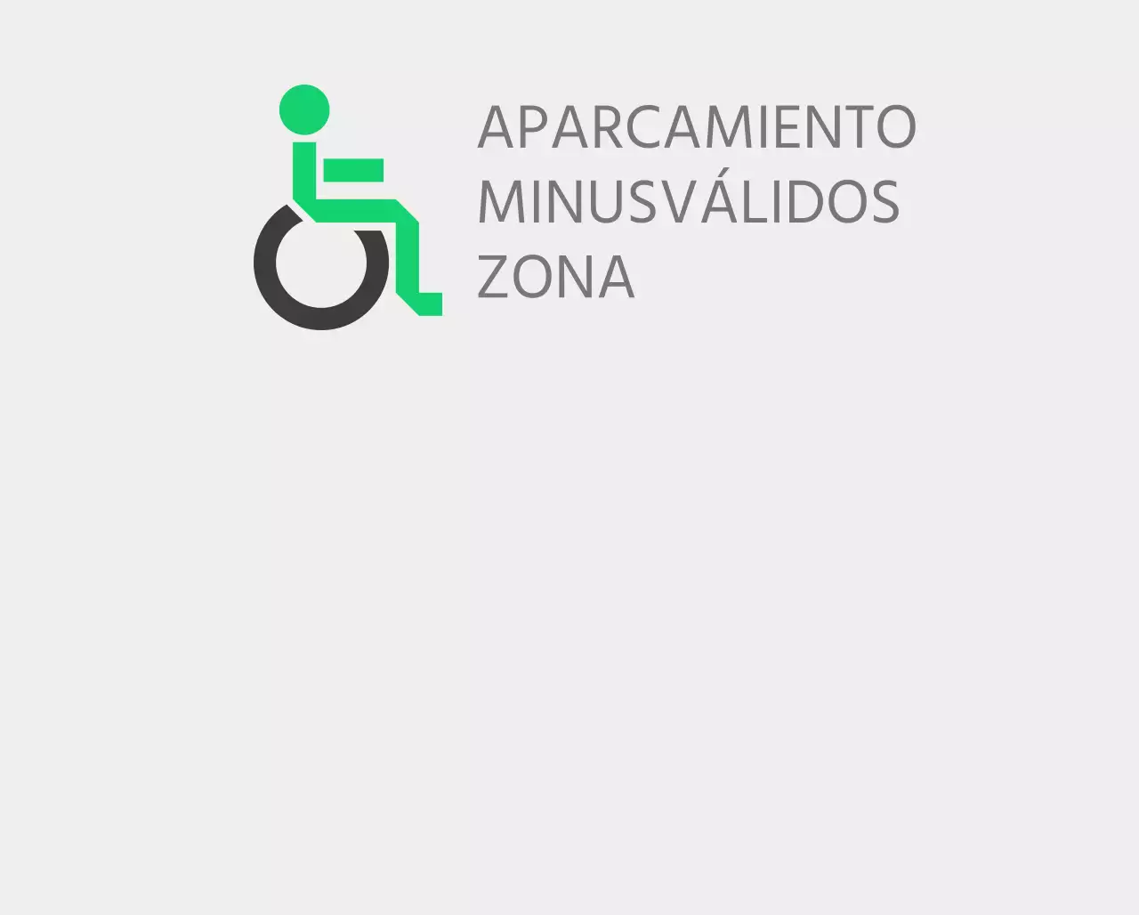 Plazas de aparcamiento accesibles verdes