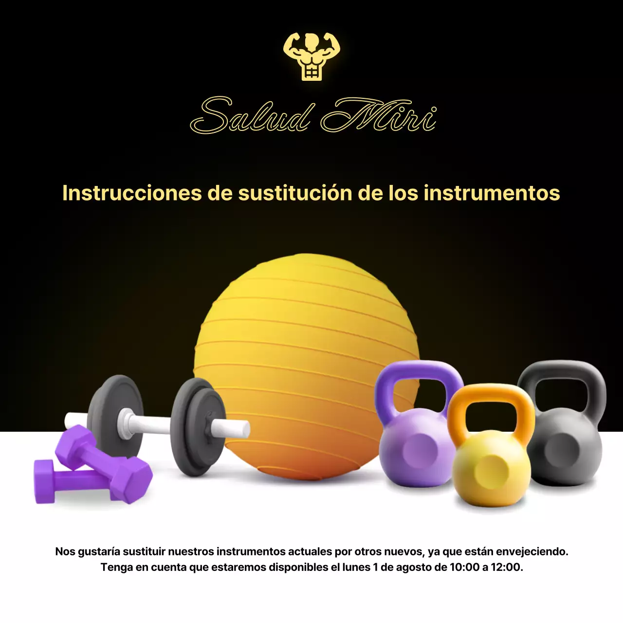 Se anuncia la sustitución de la sencilla máquina de ejercicios amarilla