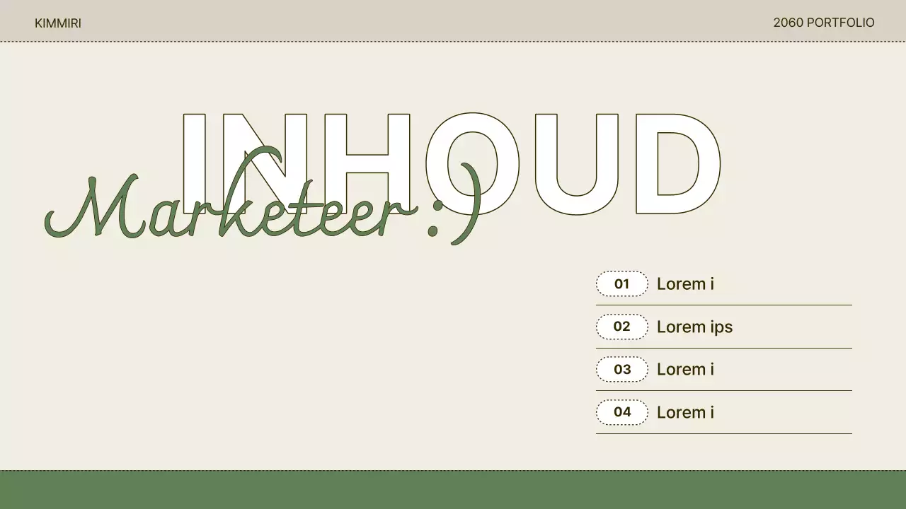 Abstract en beige Eenvoudig, gemakkelijk in te dienen portfolio