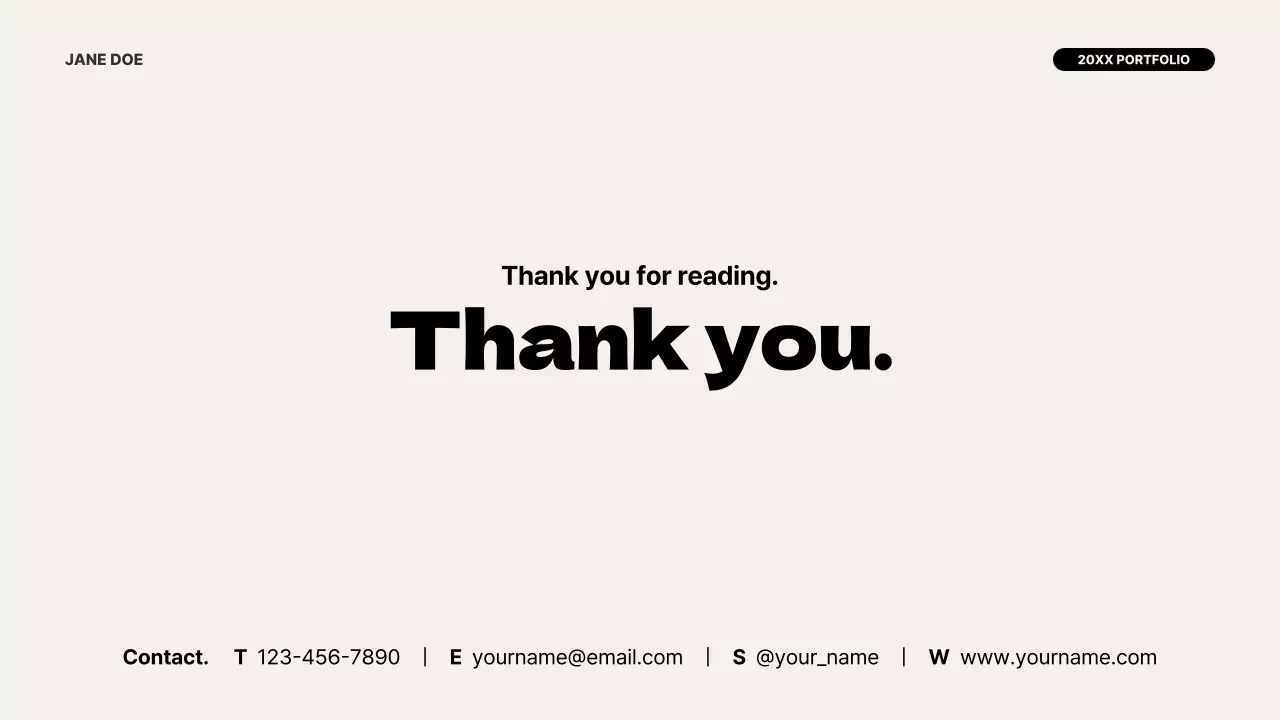 Beige Minimal Portfolio Document Presentation