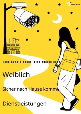 Werben Sie für ein feminines Beruhigungsmittel im Pop-Art-Stil in Gelb und Schwarz