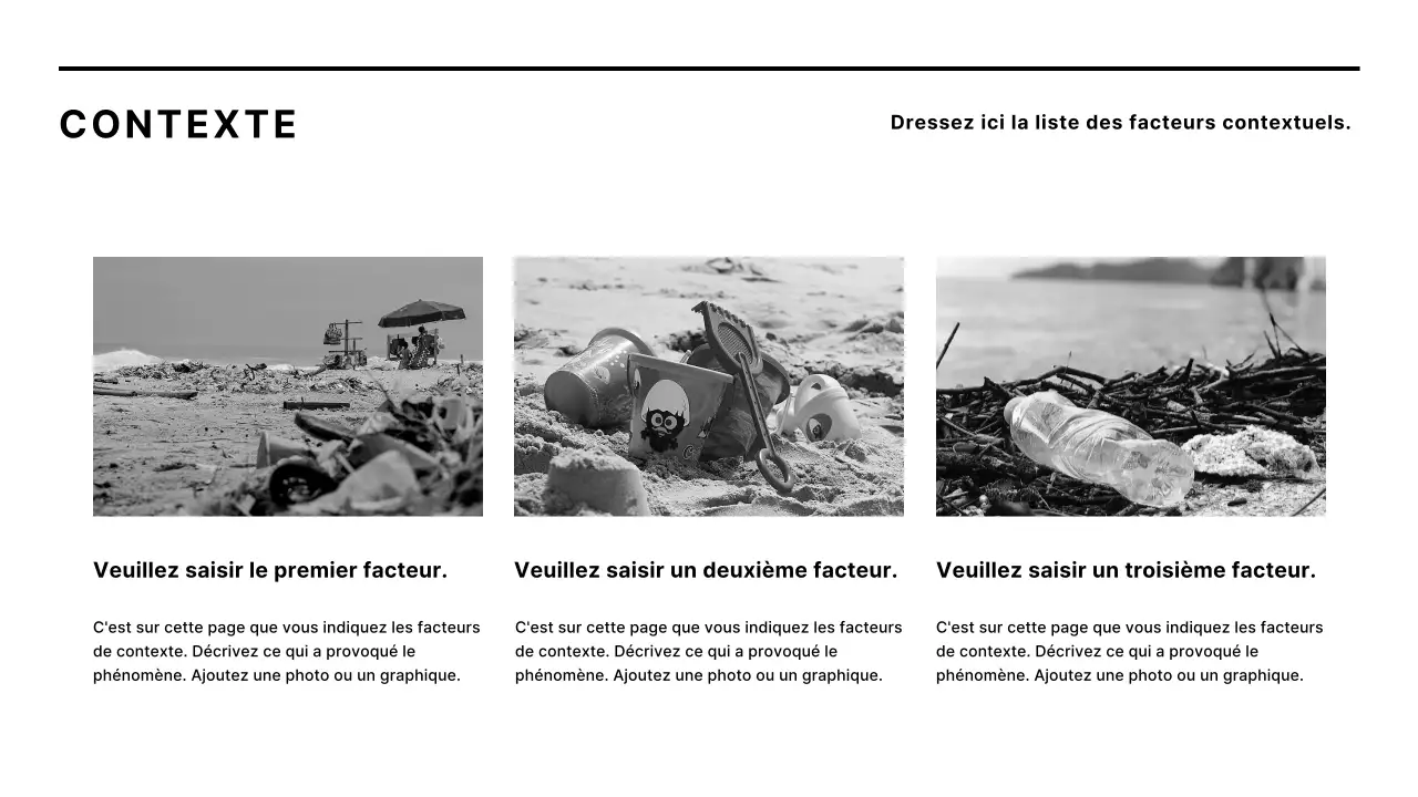 Rapport d'entreprise minimaliste en noir et blanc