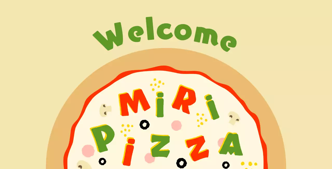 동그란 피자가게 피자모양 발매트