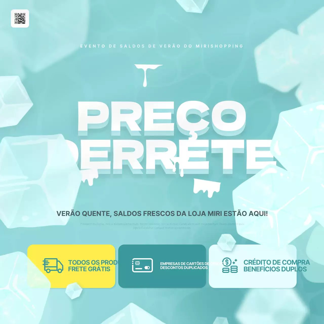 Menta e amarelo para um anúncio de compras de verão na moda