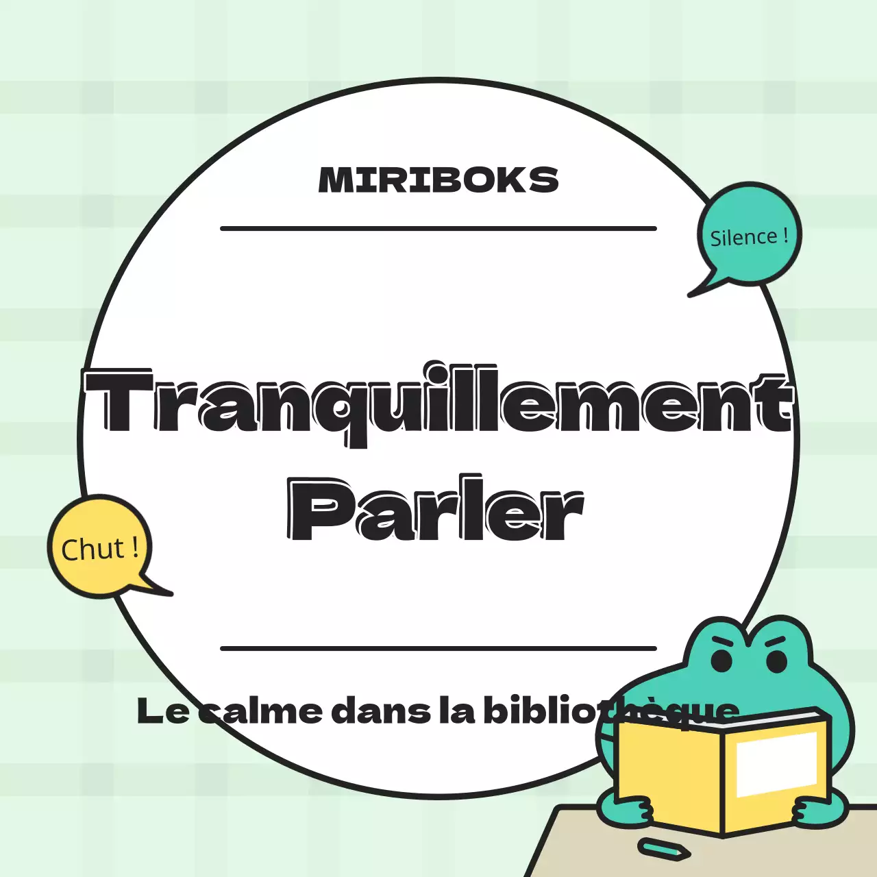 Annonces de règlement de bibliothèque kitsch en blanc et menthe