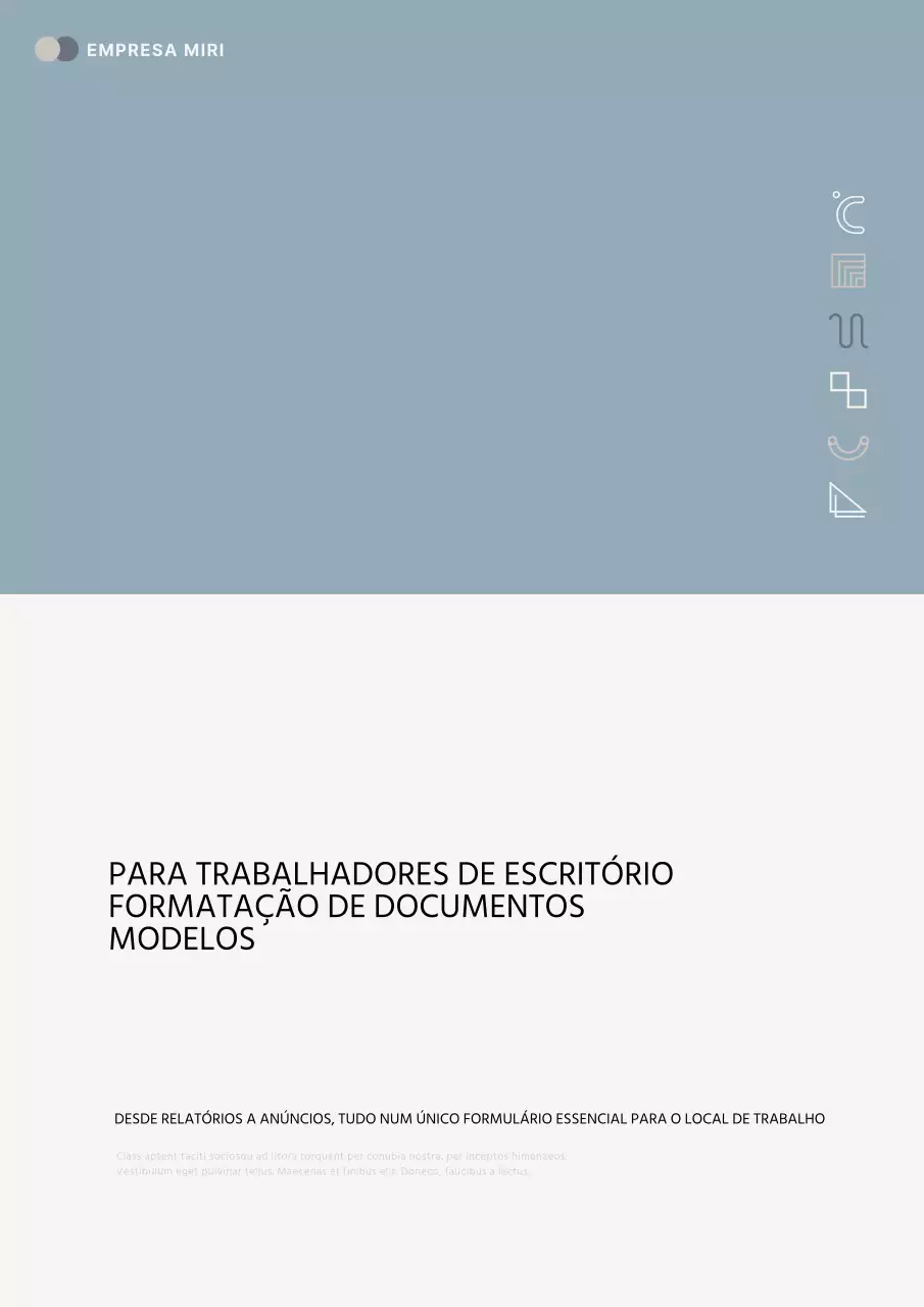 Um conjunto simples de artigos de papelaria para empresas em azul claro e bege