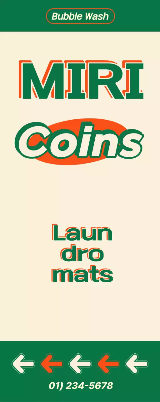 Poster cucian koin dalam gaya vintage Amerika