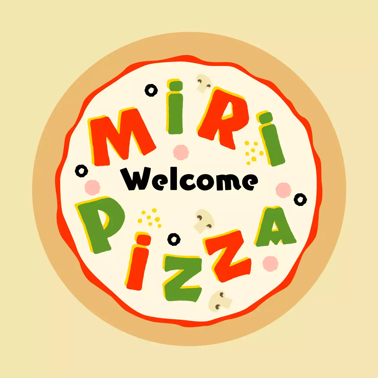 Ronde pizzeria pizzavormige balsa