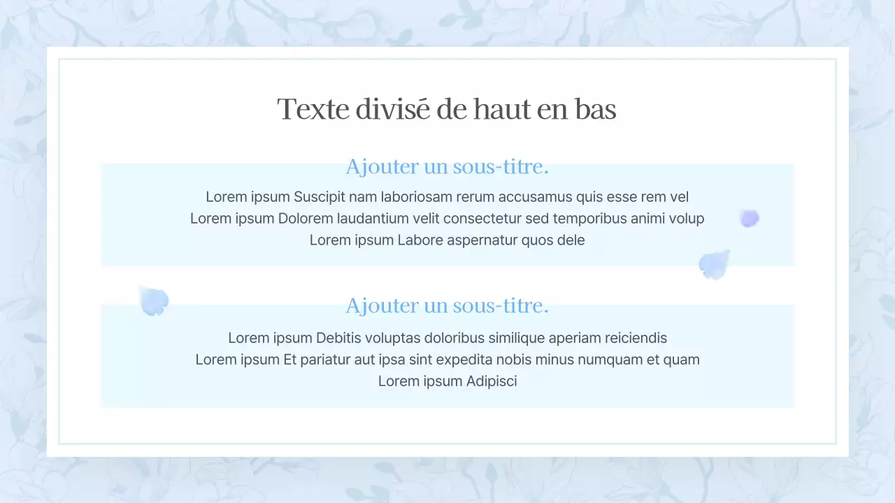 Une proposition florale estivale classique en bleu clair