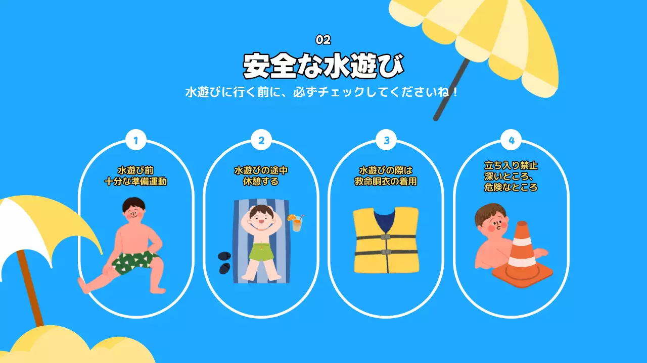 青 かわいい 夏 イベント プレゼンテーション