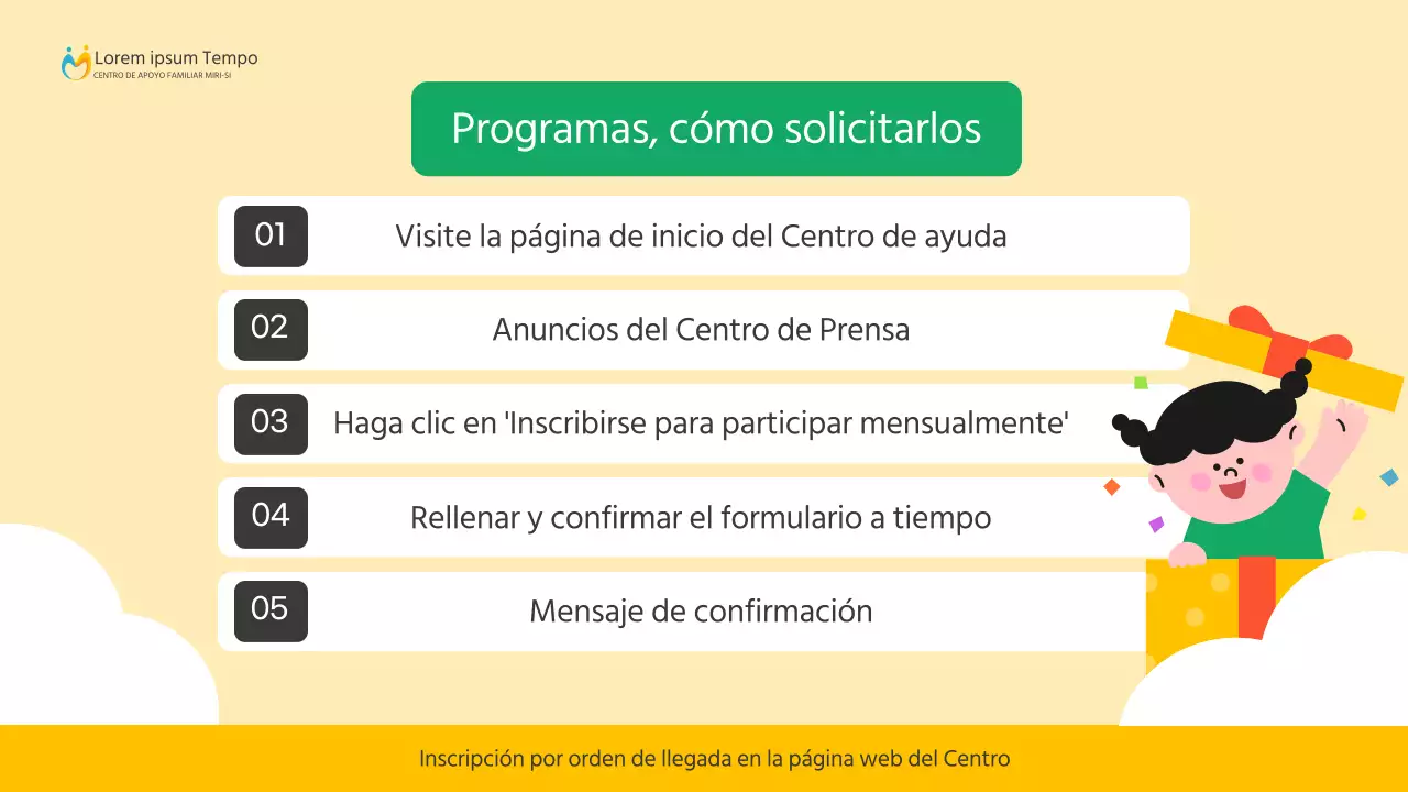 Una sencilla guía amarilla y verde de ayuda a domicilio