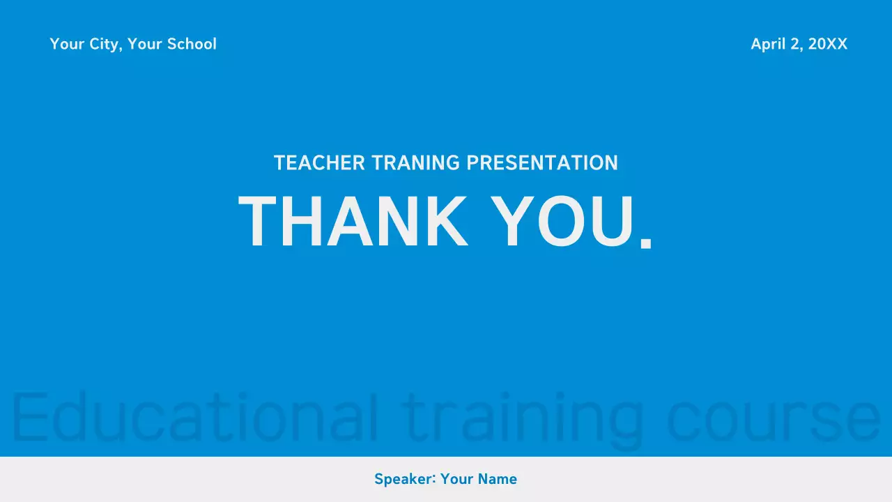 Blue Professional Training Guide Presentation