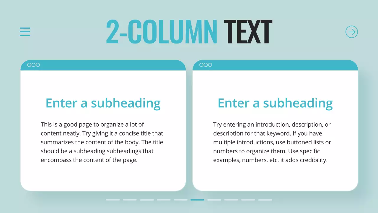 A simple mint and gray small business branding statement