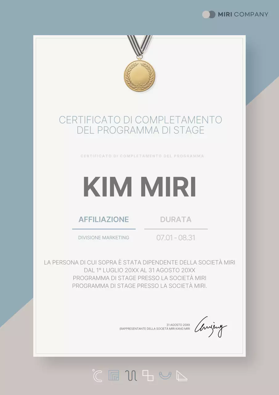 Una semplice suite di cancelleria aziendale in azzurro e beige