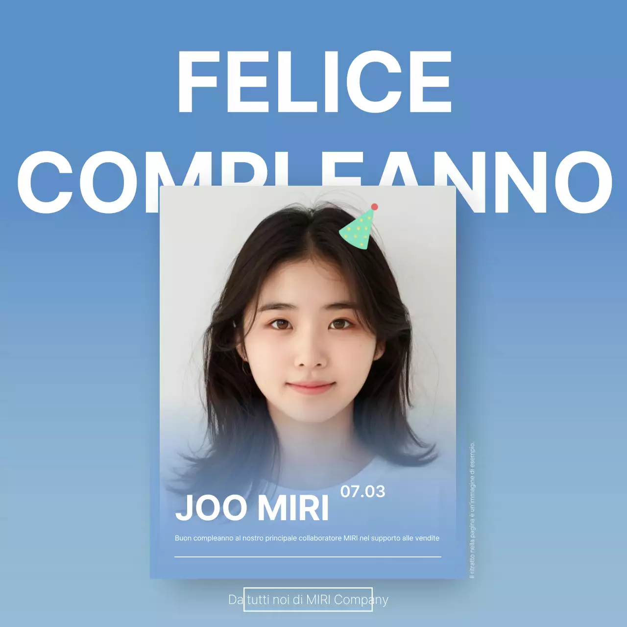 Pop-up di tendenza per il compleanno dei dipendenti in azzurro e bianco