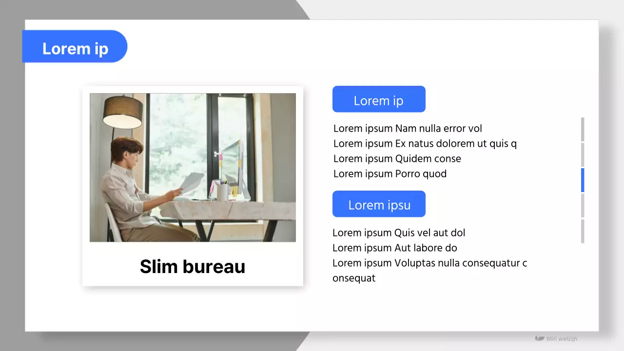 Eenvoudig wellness productvoorstel in blauw en lichtblauw