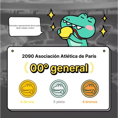 Promover el medallero olímpico kitsch en menta y blanco y negro