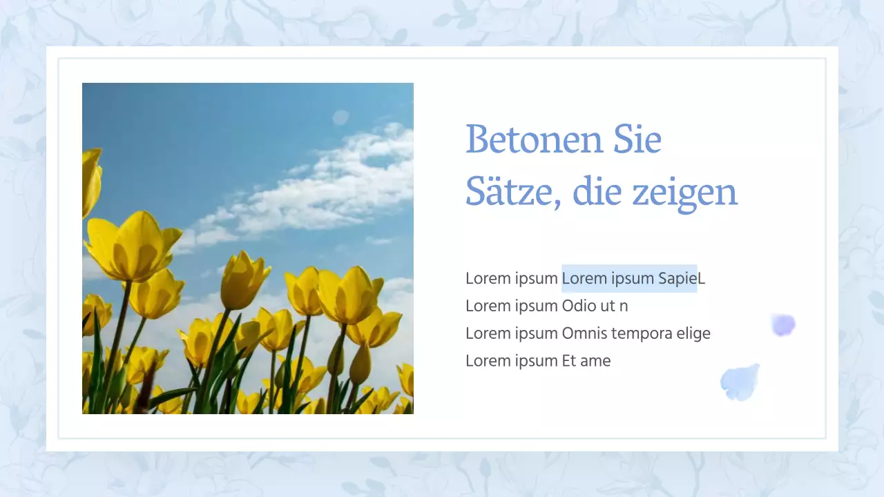 Ein klassischer Sommerblumenvorschlag in Hellblau