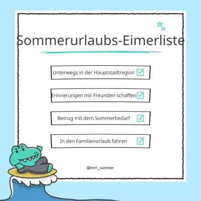 Werben Sie für eine kitschige Sommer-Einkaufsliste in Mint und Hellblau