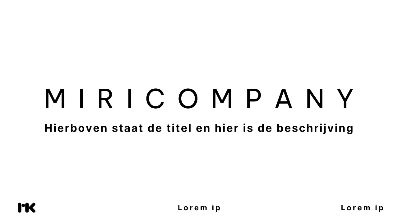 Minimalistisch bedrijfsrapport in zwart-wit