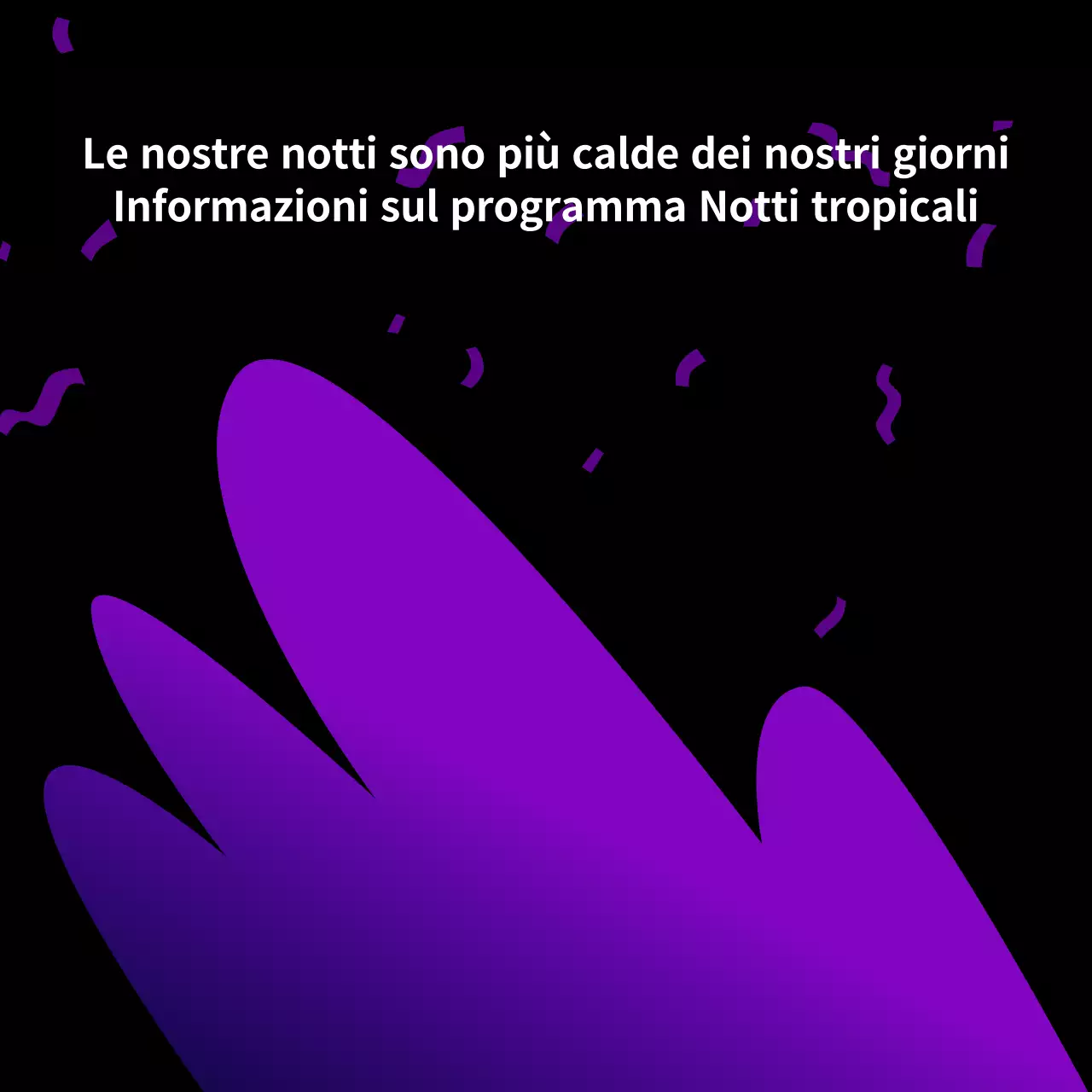 Annuncio di una proiezione kitsch all'aperto di Viola e nero
