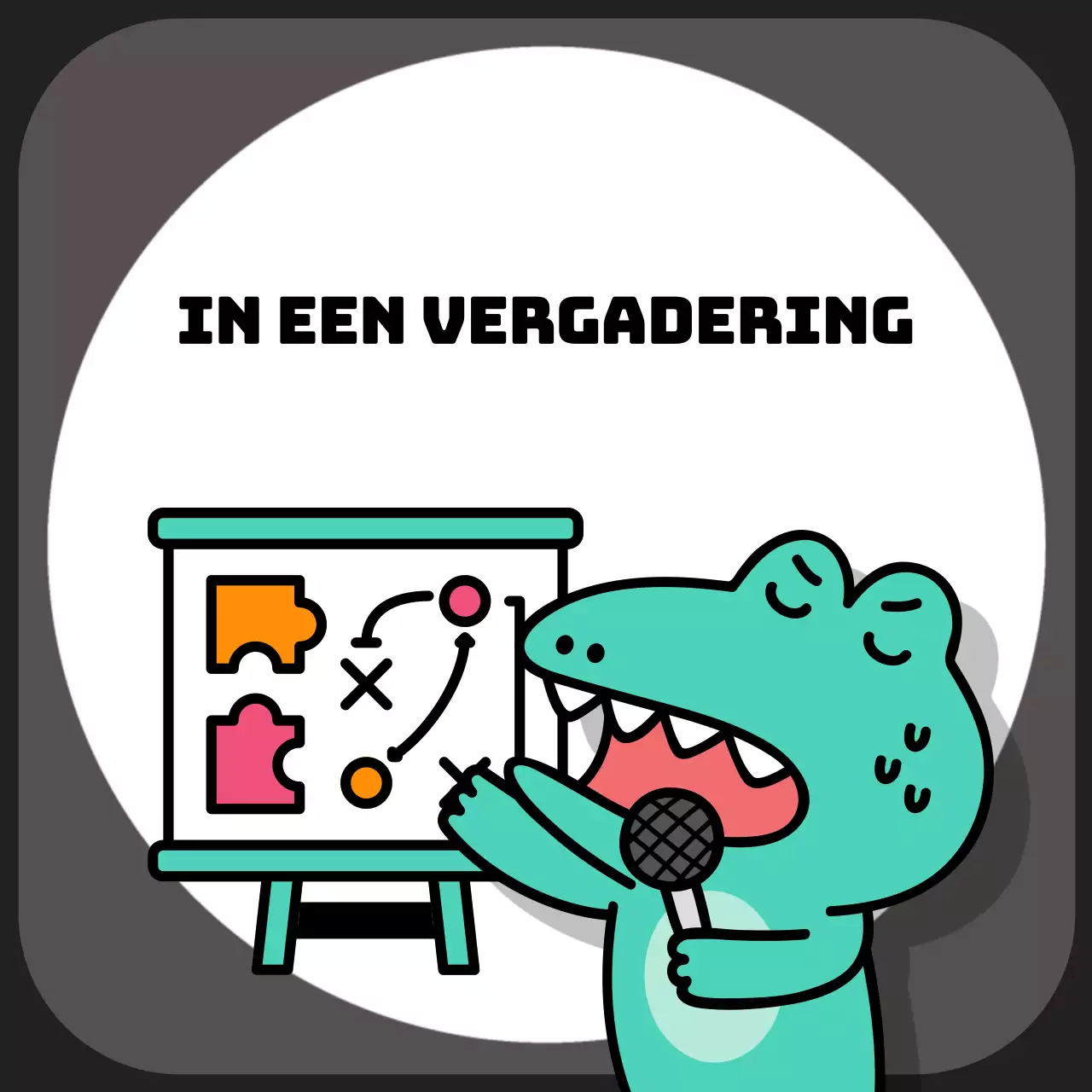 Mint en zwarte pop art messenger profiel aankondigingen