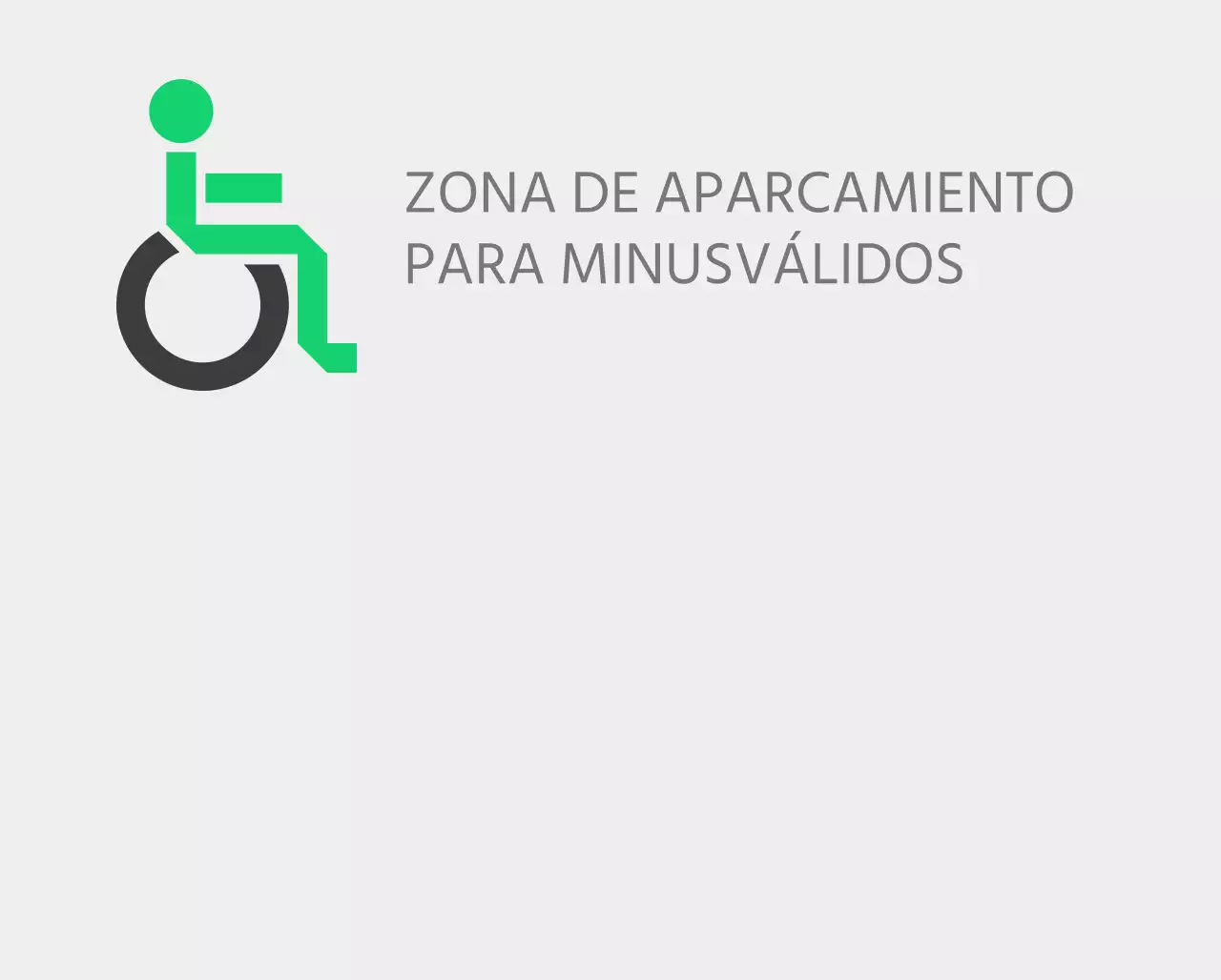 Plazas de aparcamiento accesibles verdes