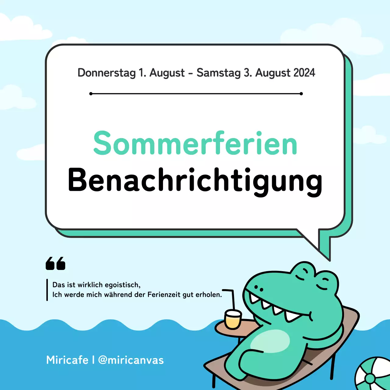 Ein Leitfaden für schöne Sommerferien in Grün und Blau