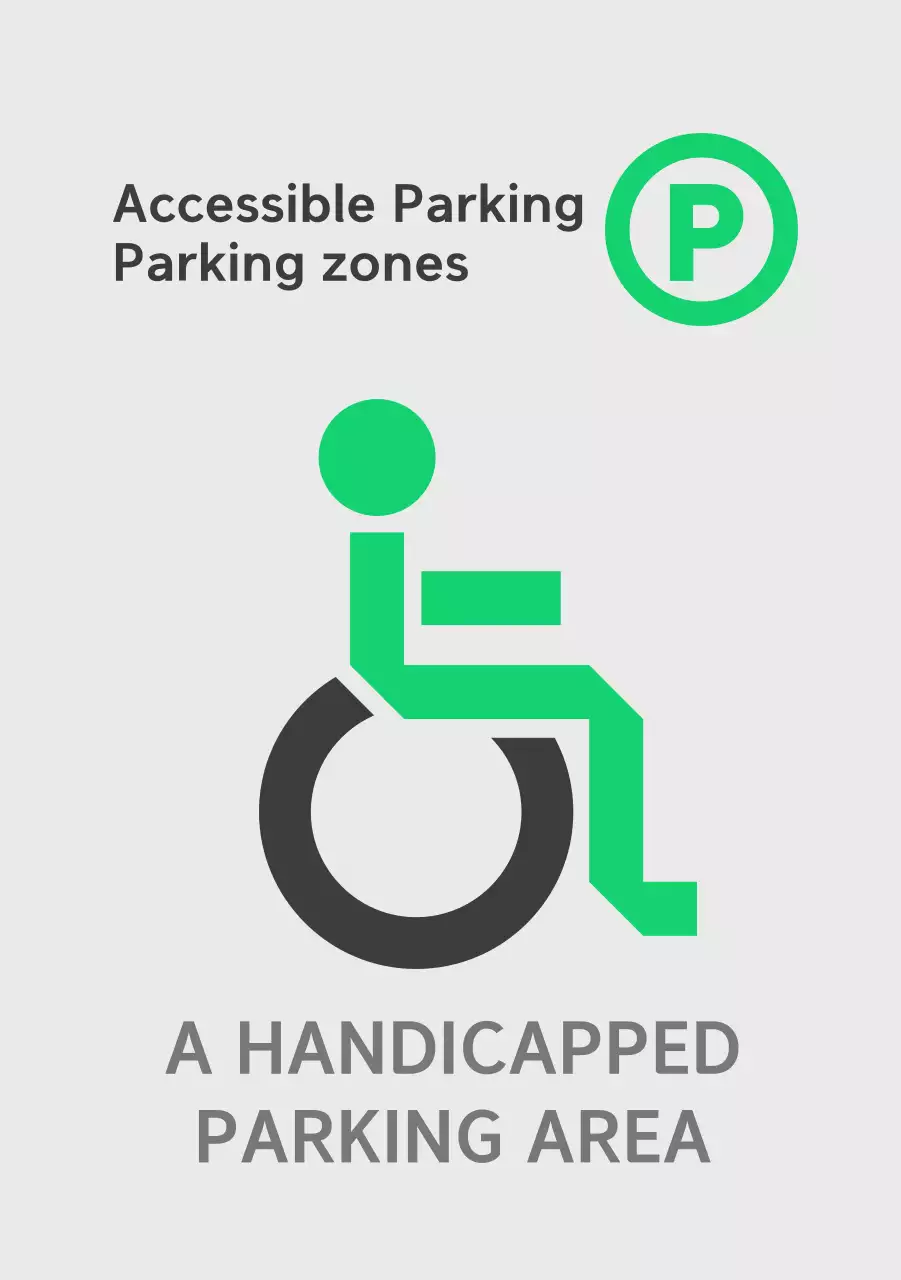 Ruang parkir yang dapat diakses secara hijau