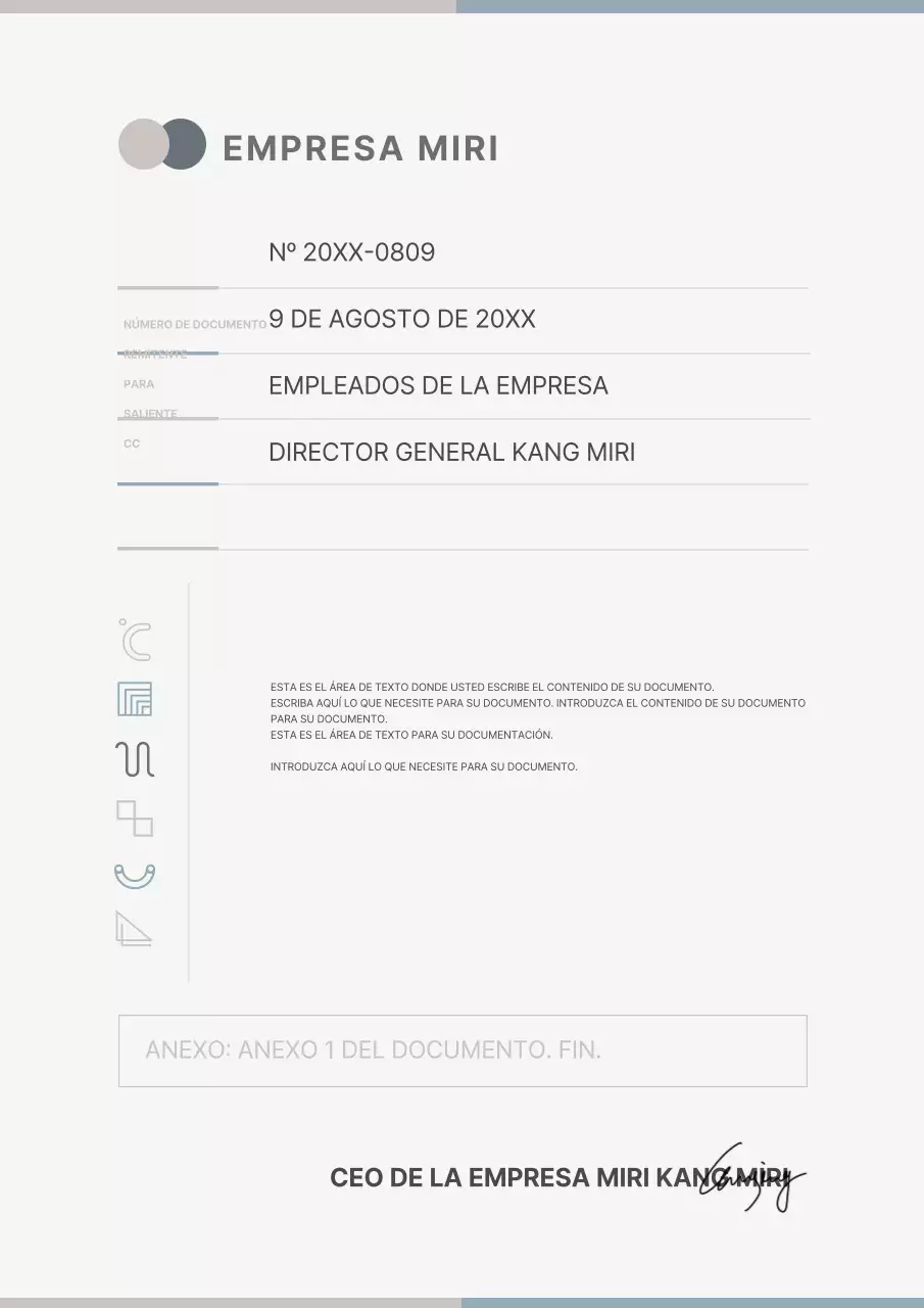 Un sencillo conjunto de papelería corporativa en azul claro y beige