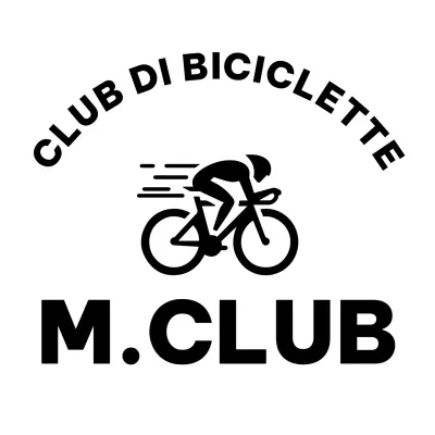 Una semplice mazza con l'illustrazione di una bicicletta in corsa