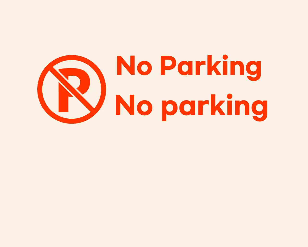 Tidak ada rambu parkir di kafe modern dan trendi